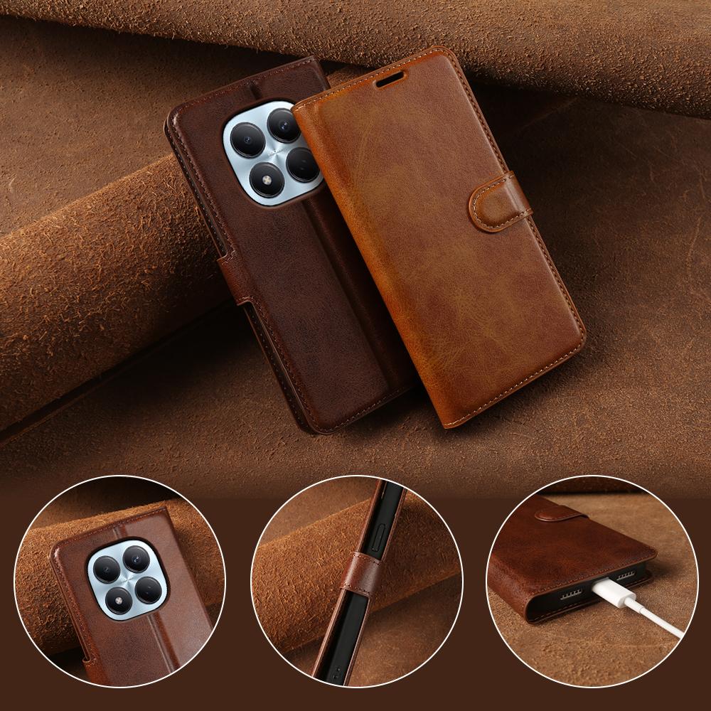 Премиальный кожаный чехол-книжка для Xiaomi Redmi Note 15 Pro Plus 14S 14 13 A7 Pro 4G 15A 15C A5 14C K90 Pro Max Чехол для телефона