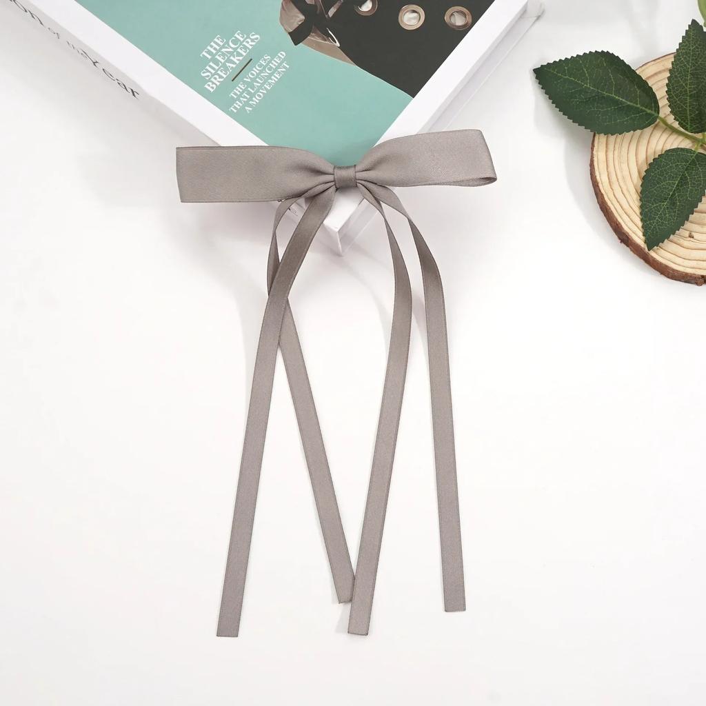 Sweet Bow Ribbon Hair Clips Elegant Women Girls Long Ribbon Hairpin Daily Party Gifts Wedding Jewelry Fashion Style Accessories