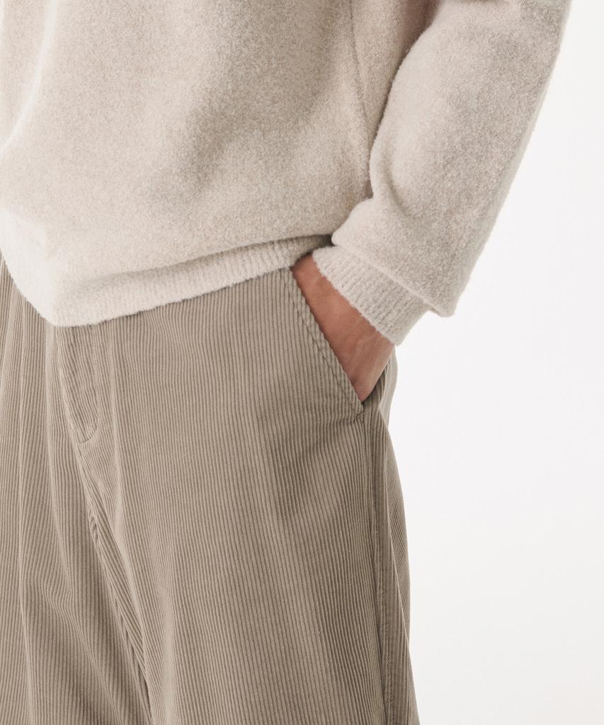 MUSINSA STANDARD Corduroy Parachute Pants [Light Beige]