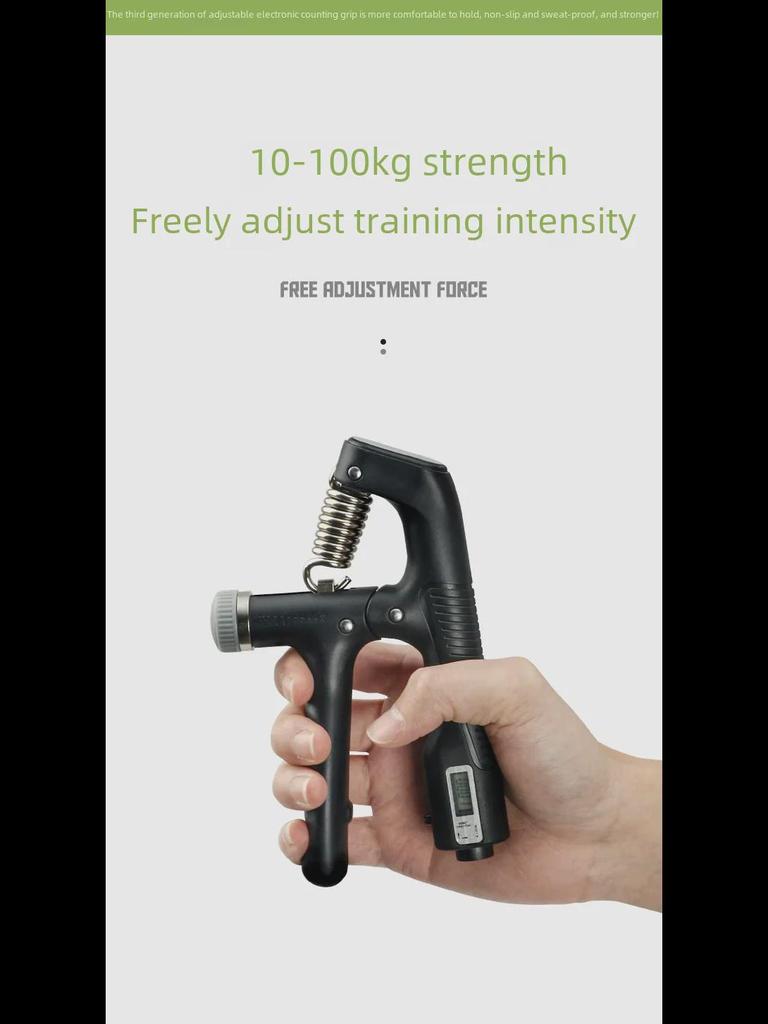 Силовой тренажер с регулируемым хватом: Электронный счетный ручной захват (10-100КГ) для тренировки мышц