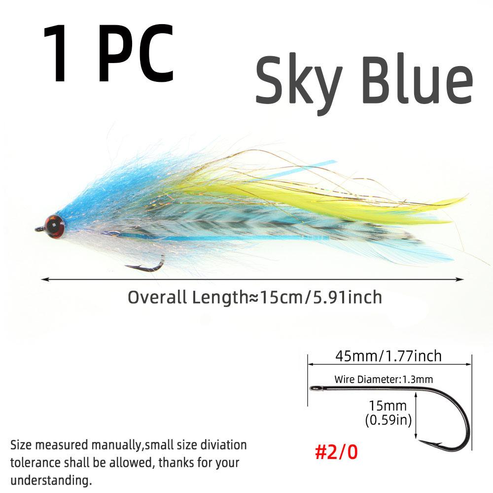 1шт #2/0 большой стример мушка для соленой воды гризли хакль мушки для крупной дичи лосось окунь щука форель голавль искусственные приманки