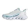 Slip Resistant Abrasion Resistant Low Top Casual Shoes Unisex White Blue Sneakers JS0466
