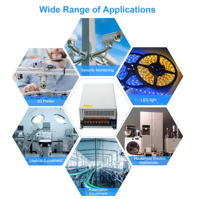 Импульсный источник питания постоянного тока 12 В 100 А 1200 Вт Адаптер питания Трансформатор напряжения Переключатель переменного тока 110 В/220 В