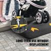 Upgraded Rubber Threshold Ramp, 3" Rise Door Ramp with 1 Channel, Natural Rubber Car Ramp with Non-Slip Textured Surface, 33069 lbs Load Capacity Curb