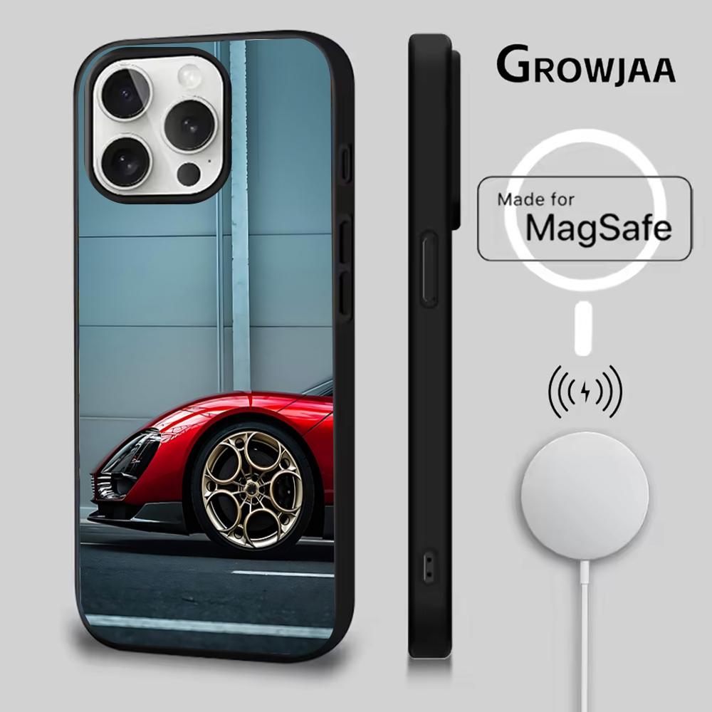 AlfaeS Cool R-RomeoS-S Car Phone Case For iPhone 16e,16,15,14,13,12,11,Plus,Pro,Max,Mini Magsafe Magnetic Wireless Charging
