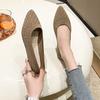 Women Flat Shoes Pointed Toe Solid Color Knitted Slip On Ladies Shoes Casual Breathable Ballet Women Flat Shoes Loafers Women
