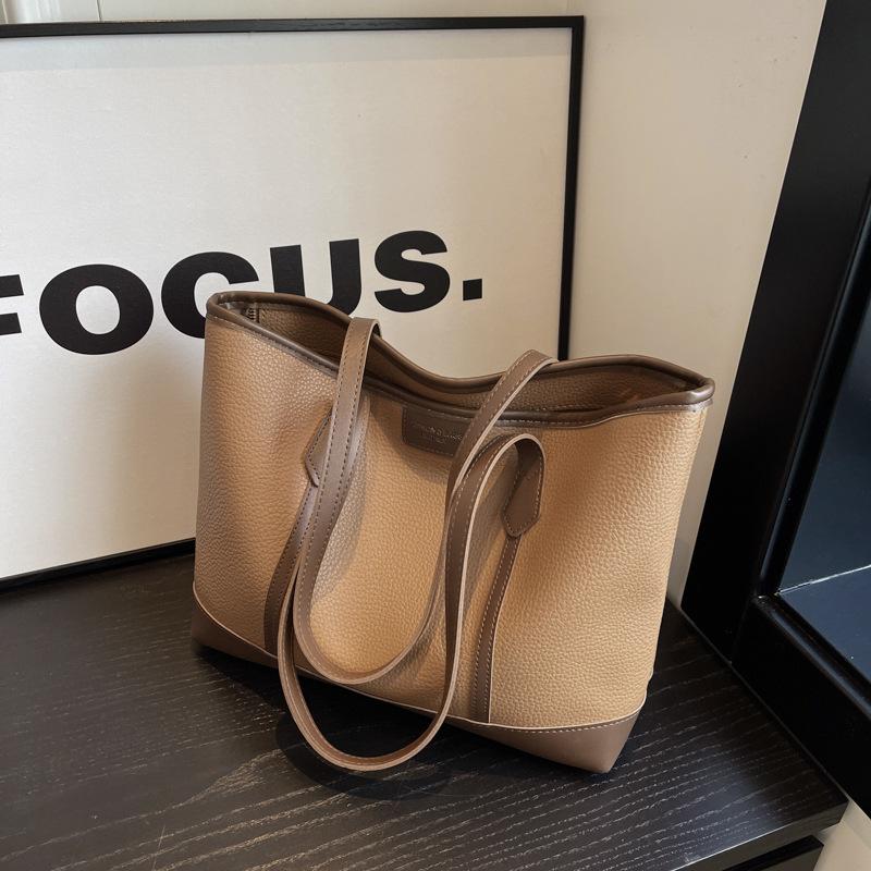 Премиальная сумка-тоут для поездок на работу, женская сумка через плечо, большая вместимость, 2024, новая модная ретро-универсальная осенняя женская сумка