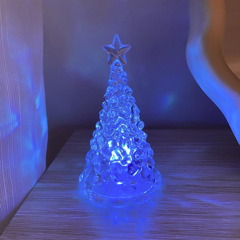 1 шт. Рождественское украшение Navidad Светодиодная подсветка Настольное украшение Форма елки 2026