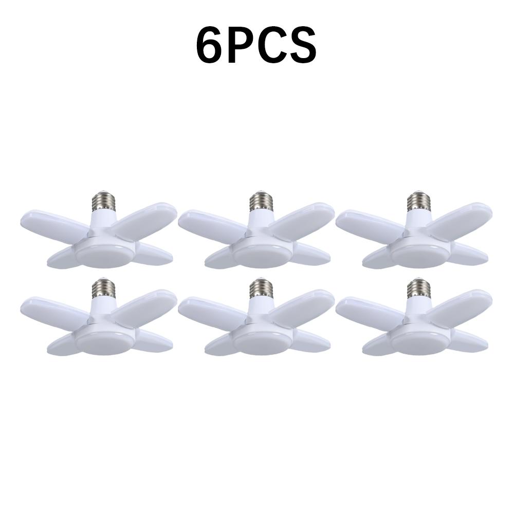 Светодиодные светильники для гаража, промышленное освещение, складная четырехлепестковая лампа мощностью 28 Вт, светодиодные светильники для подвала, деформируемые для гаража, склада, мастерской