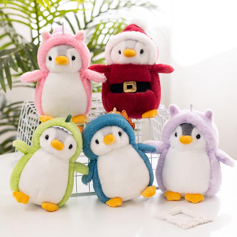 Cute Penguin Plush Toy In Christmas Outfit