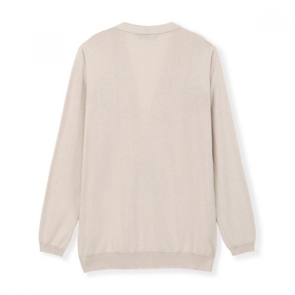 Furina Silk Cotton V Neck Button Cardigan