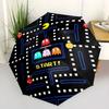 Складной зонт с рисунком игры Pac-Man, ветрозащитный, водонепроницаемый, для путешествий на открытом воздухе, солнцезащитный зонт