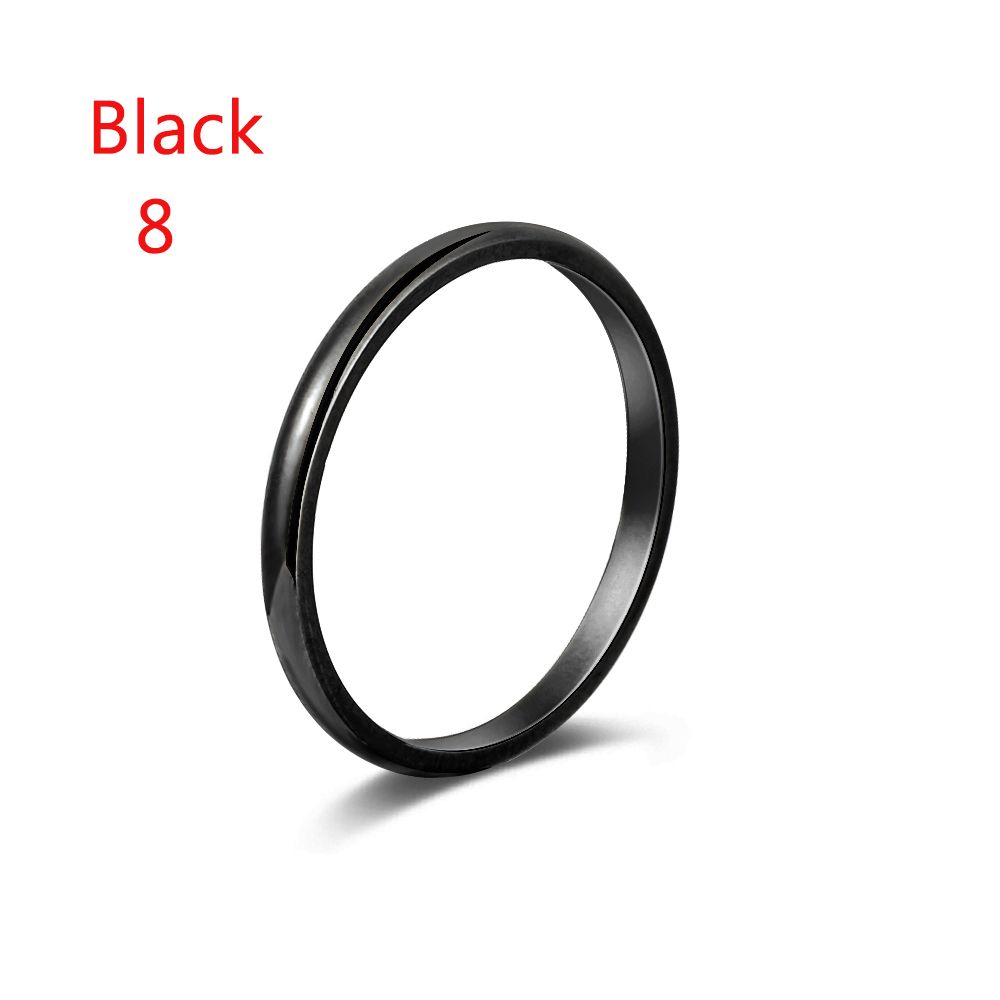Women Girl Size 3-10 Party Jewelry 2MM Thin Ring Stainless Steel Plain Band Finger Knuckle