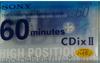 Sony Cassette Tape 60 Minutes CDix II High Positive with Cleaning Function C-60CDX2F