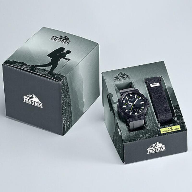 Casio CASIOPRO Серия TREK-Дисковый Двойной Дисплей Серия Для активного отдыха и альпинизма Водонепроницаемый и ударопрочный Кварцевый механизм Силиконовый PRW-6620YFM-1JR-человек