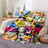 1PC One Piece Patterned Flannel Blanket Suitable For All Seasons For Home Decor Warmth And Comfort Gifts Holiday Present