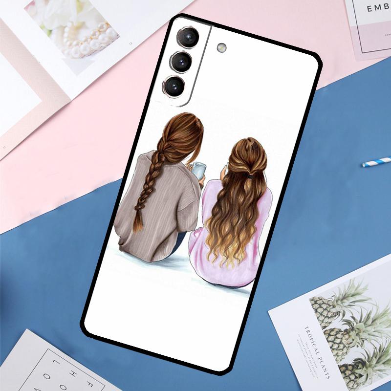 Лучшие друзья BFF Совпадающий чехол для Samsung Galaxy S24 Ultra S20 S21 S22 S23 S25 Ultra S9 S10 Plus S25 FE Задняя крышка
