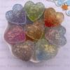 8PCS Colorful Clear Resin Cartoon Crystal Rose Heart Figurine Flatback Rhinestone DIY Wedding Decor Scrapbook Accessories Crafts