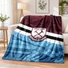 West Ham United Football Printed Flannel Blanket Warm Comfort Bed Throw For Indoor Home Decoration
