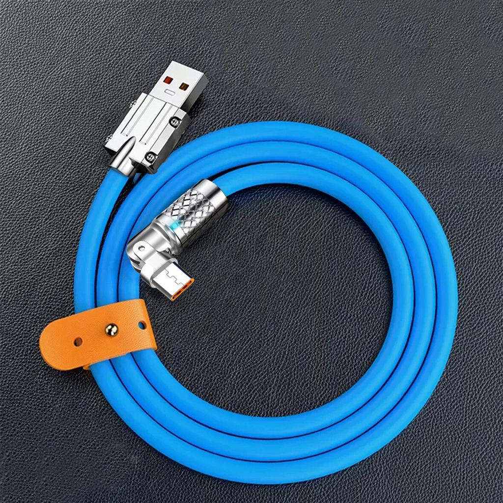 120 Вт 6A силиконовый кабель USB C зарядный кабель для iPhone 14 13 12 11 Pro Max Mini 180 вращающийся сверхбыстрый зарядный шнур типа C