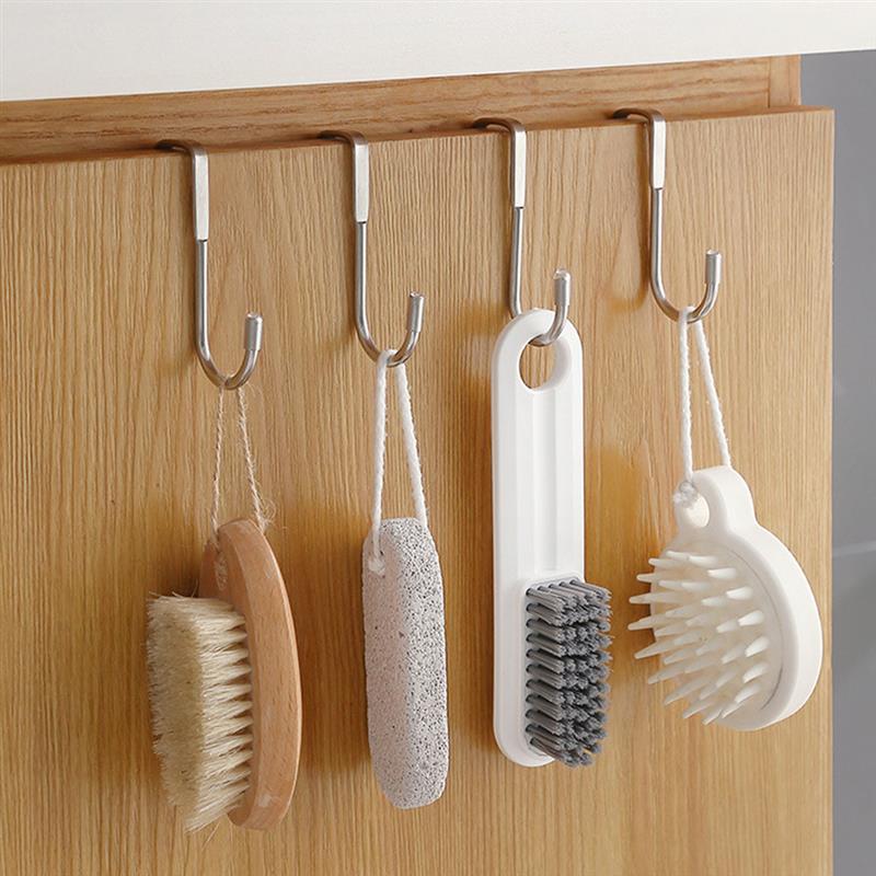 Вешалка для одежды из нержавеющей стали 304, крючок на задней двери S-образной формы для кухни, ванной комнаты, для хранения полотенец и одежды, небольшой крючок ARI