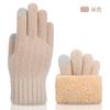 New Warm and Cold Touch Screen Gloves Thickened and Velvet Women's Winter Knitted Gloves To Keep Out the Cold