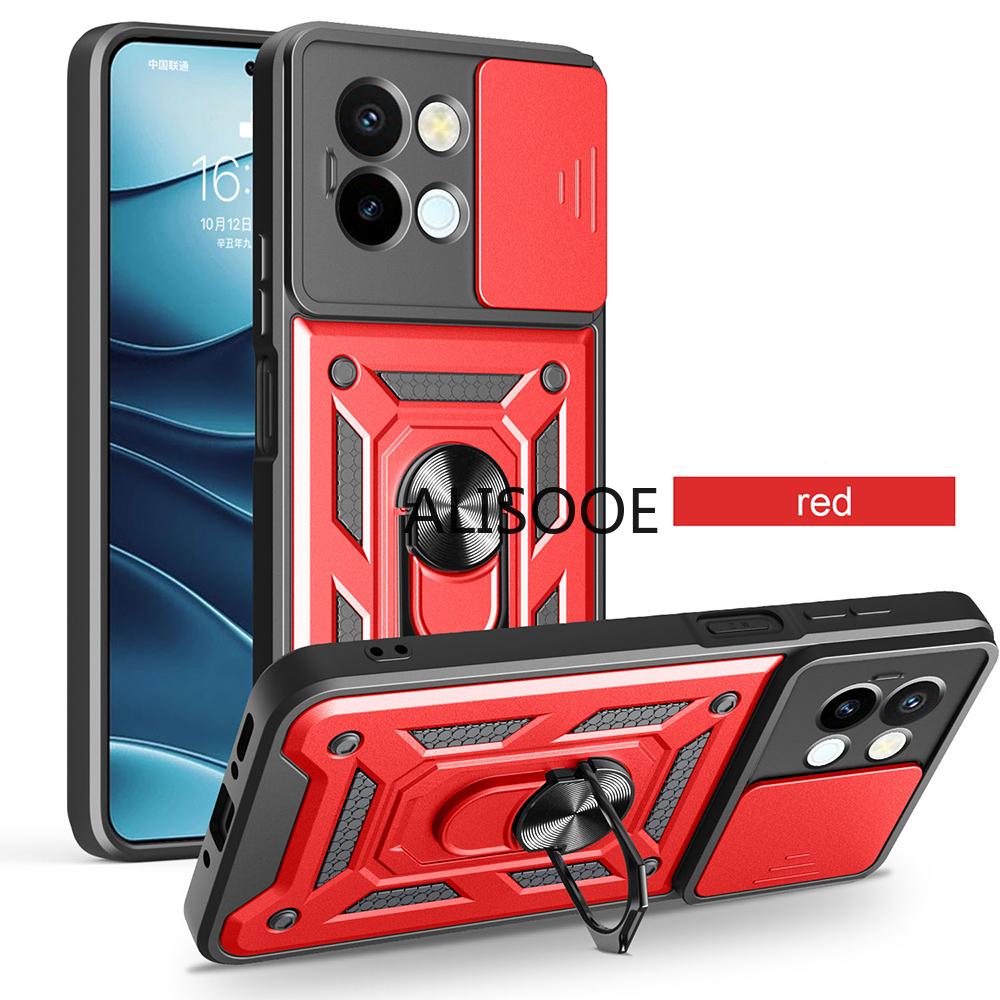 Funda for VIVO Y38 5G / T3x Case Slide Camera Protection Ring Stand Shockproof Back Cover for for VIVO T3X Y200i Capa Funda