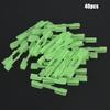 40 PCS Light Stick Clip on Holder Fit Rod Tip Night Fishing Fluorescent Glow Sticks (M)