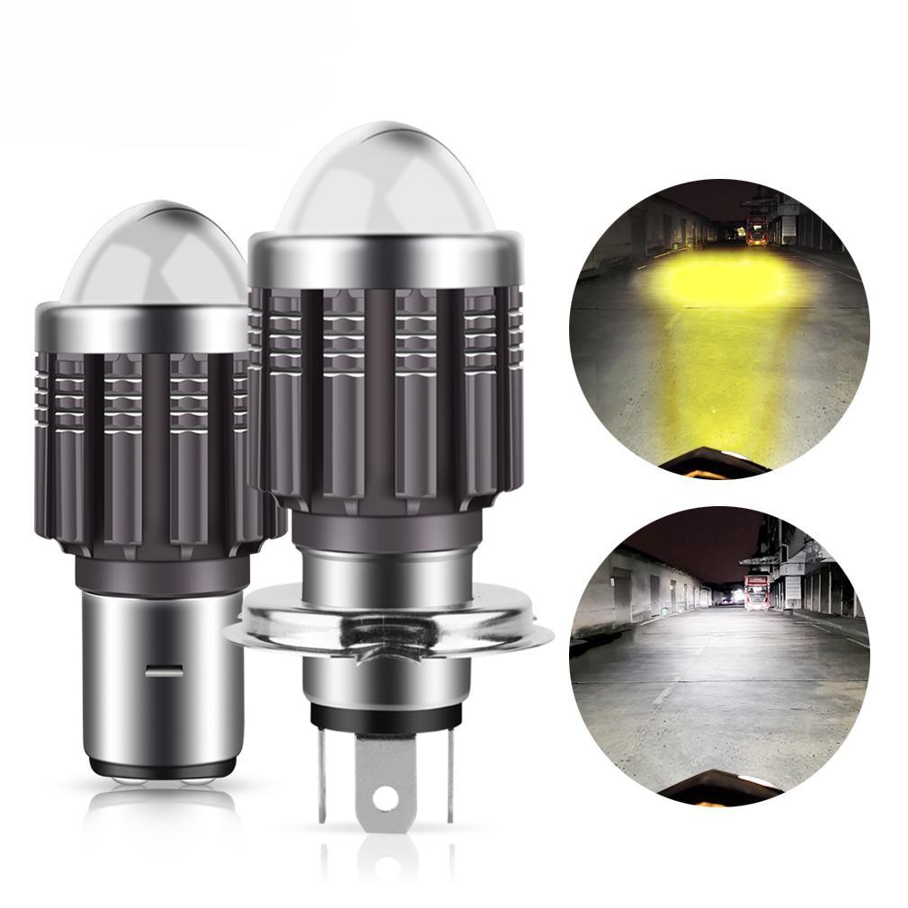 10000Lm H4 LED Motorcycle H6 BA20D LED Motorcycle Headlight Bulbs CSP Lens White Yellow Hi Lo Lamp Scooter Accessories Fog Lights 12V
