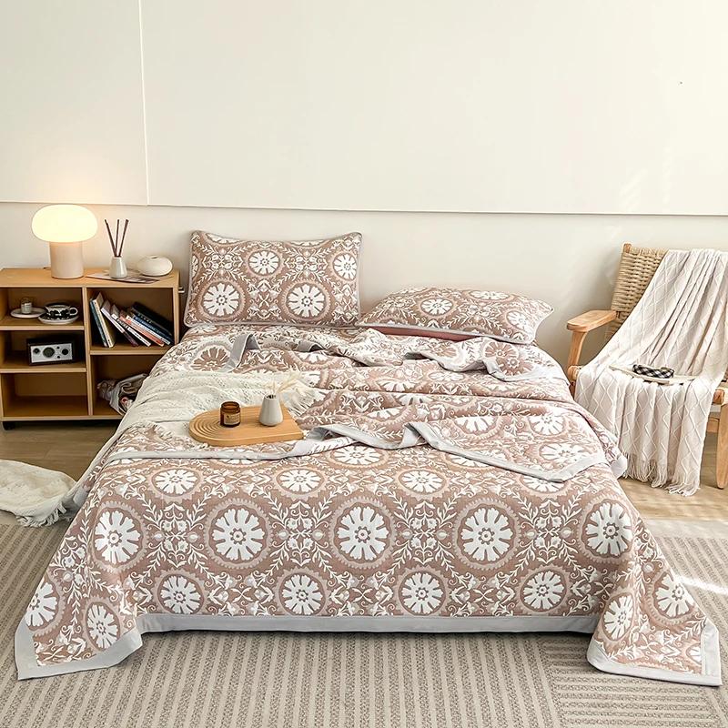 Летний плед для офиса, плед для сна на диване, шаль-плед под кондиционером, полотенце-одеяло, летнее прохладное одеяло для общежития