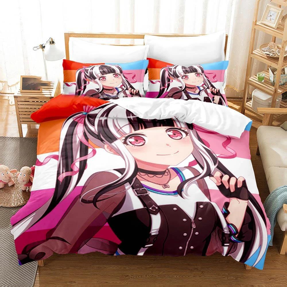 Raise A Suilen Reona Nyubara Комплект постельного белья для мальчиков и девочек Twin Queen Size Пододеяльник Наволочка Кровать для детей и взрослых Домашний текстильextile