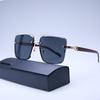 Double beam metal trimmed European and American fashion atmosphere men's square sunglasses driver driving women's outdoor sunglasses
