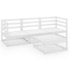 VidaXL Salon de Jardin 4 pcs Ensemble de Meubles d'Extérieur Mobilier de Jardin Meubles de Terrasse Mobilier de Patio Blanc 3075325
