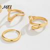 Boho Style Toe Jewelry 5Pcs Irregular Ring Set, Non Tarnish Golden Plated Alloy Beach Foot Band, Adjustable Open for Women Rings
