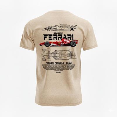 Футболка-трансформер Scuderia Ferrari F1 Formula 1 Team Blueprint Graphic Oversized Streetwear Fan Merch для поклонников Формулы-1 и Ferrari.