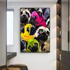 Abstract Watercolor Pug Cute Dog Poster And Print Canvas Painting Animal Pet Nordic Wall Art For Kid Nursery Room Home Decor
