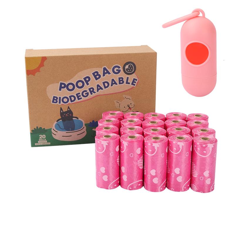Ароматизированные разлагаемые пакеты для сбора отходов домашних животных с диспенсером для использования на улице