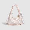Sweet Girl Bow Cloud Bag, Pleated Hand-held Small Bag, Single-shoulder Armpit Bag