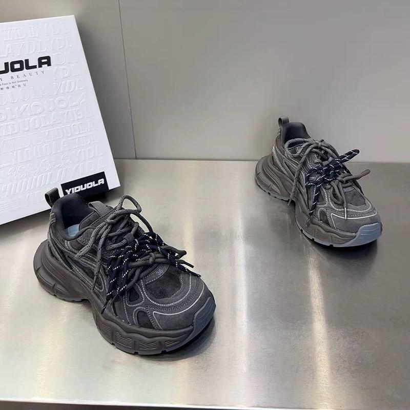 [Fanfna] niche 2025 autumn and winter new old platform dad shoes women's light casual versatile sports shoes