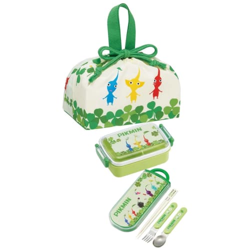 Skater Children's Lunch Box Drawstring Bag with Gusset Kids Made In Japan Nintendo Pikmin Boys Girls KB7