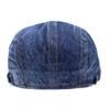 Синий джинсовый берет для мужчин и женщин, модная хлопковая шляпа с загнутыми полями и кепкой с язычком, повседневная кепка Eight Forward