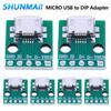 1-20 dona MICRO USB dan DIP adapterigacha 5 pinli ona konnektori B turi PCB konvertori pin taxtasi maket taxtasi kalit platasi SMT ona o'rindig'i