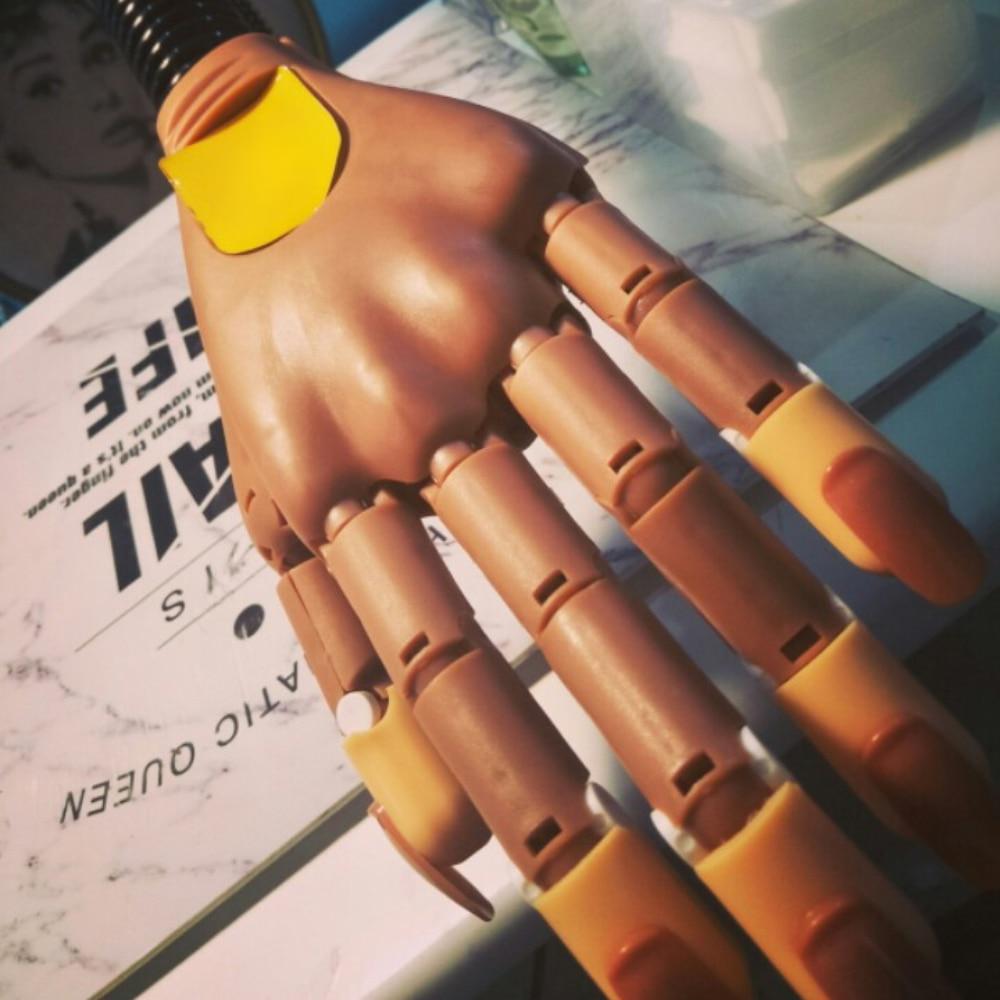 Newly Upgraded Manicure Practice Flexible Reusable Hand Finger with Nail Tips Adjustable Training Hands