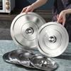 Silver Cooking Pot Cover Multiple Size Pan Lid Stainless Steel Wok Lid  Soup Bucket