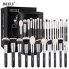 Black Makeup Brushes Set Professional Natural Goat Hair Brushes Foundation Powder Contour Eyeshadow Make Up Brushes