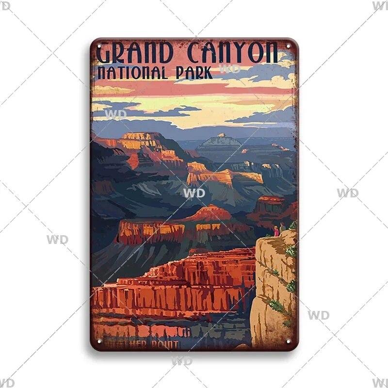 Tin Sign Landscape Paris Havana Tokyo Sydney Malibu Los Angeles Chicago City Metal Vintage Plaque Retro Decorative Plate Decor