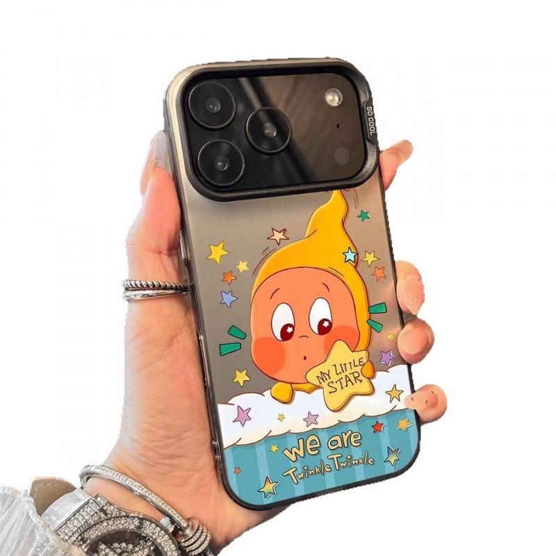 Star People Яблочный iPhone 17/16/15/14/13 Pro Max Энергичный Чехол для Телефона - Японский Корейский Дизайн