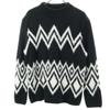 Ethnic Pattern Long Sleeve Sweater M Black Knit Women Used