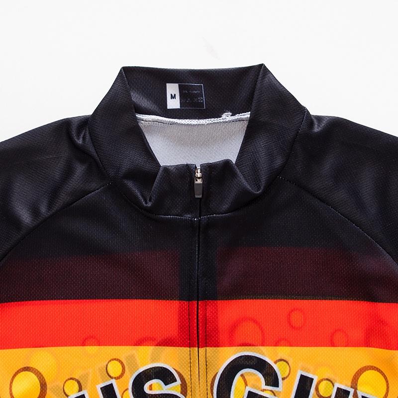 Sleek And Modern Men's Cycling Jersey Black Yellow Suitable For All Occasions