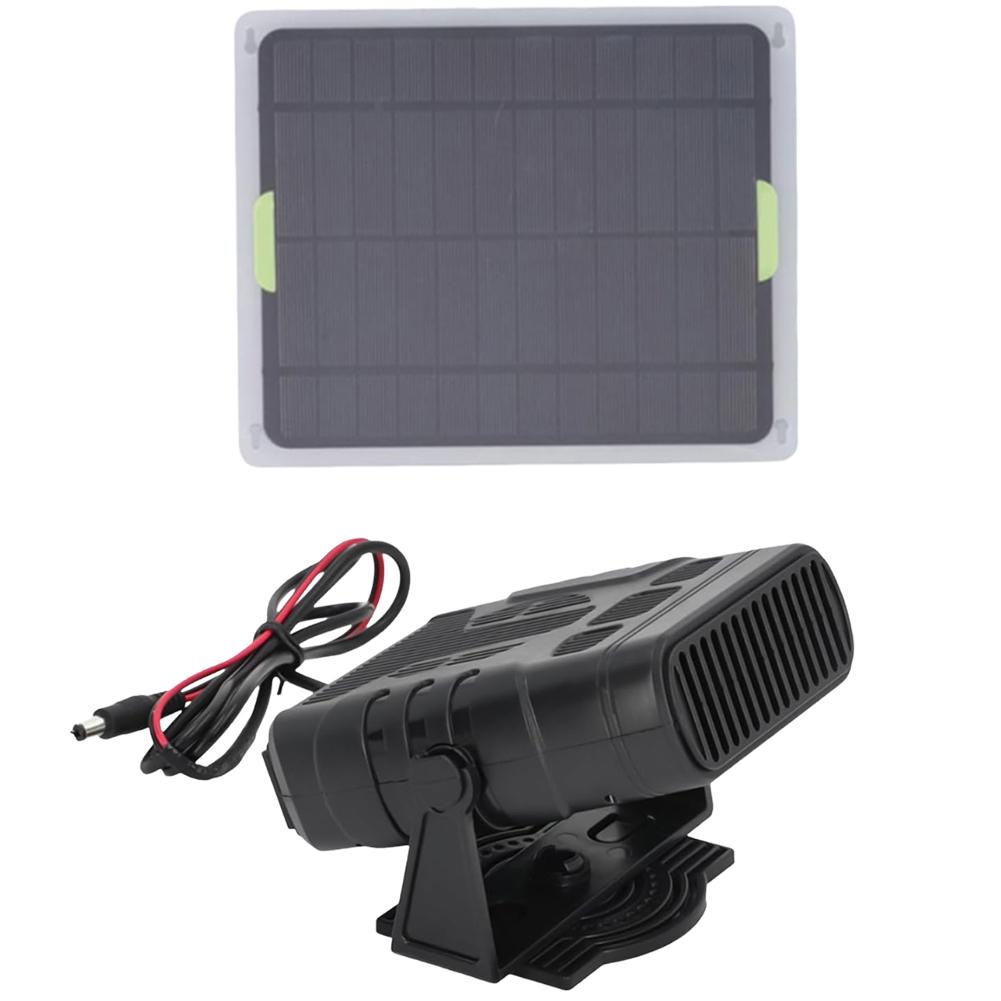 20W Solar Powered Portable Winter Windshield Deicer Drying and Heating 12V 2A Windshield Defogger Window Defroster Heating Fan
